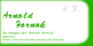 arnold hornok business card